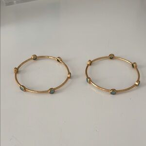Julie Vos Aqua Chalcedony Bangle Bracelet